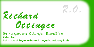 richard ottinger business card